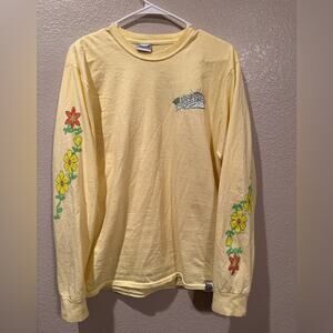 Your Highness Yellow flower crowned Hold Your Head High long sleeve yellow top M